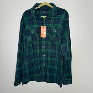 Visitor Premium flannel plaid shirt size large